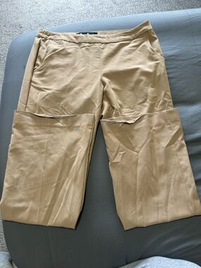 Wide Leg Women's Pants in Tan - Classic Pull-On Style